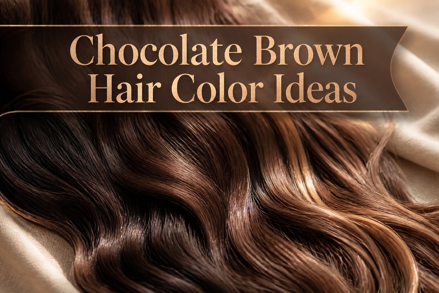 A collection of chocolate brown hair color styles displayed together.