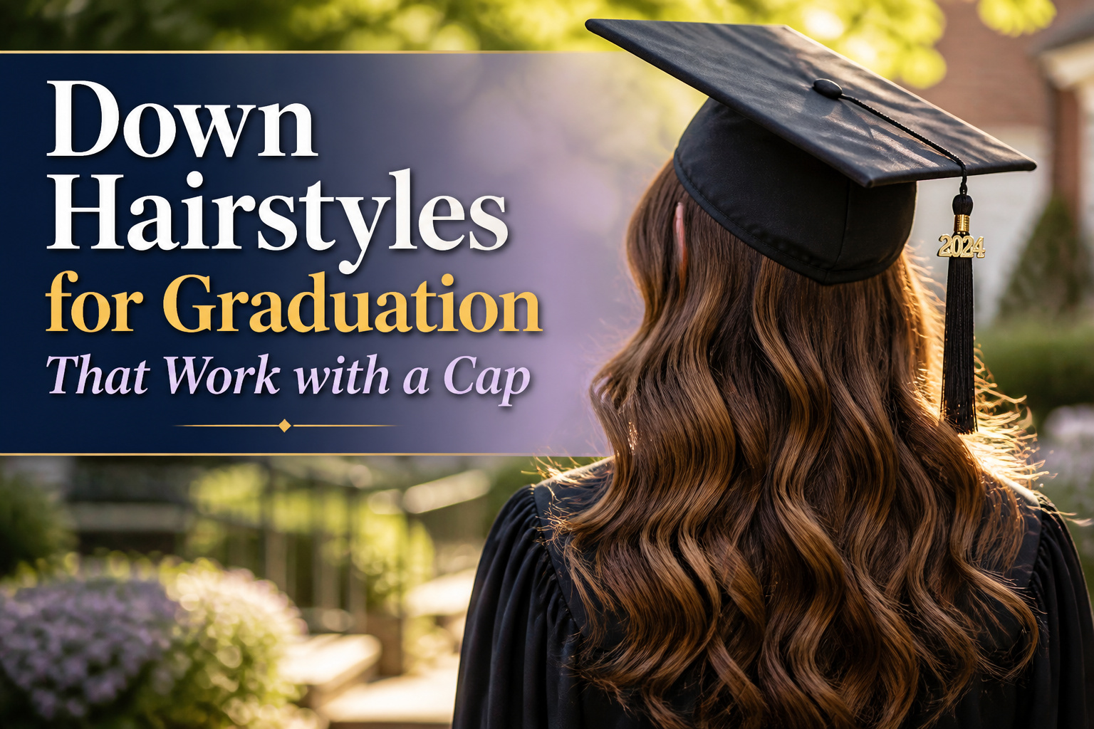 Group of graduates wearing mortarboard caps and showcasing various hairstyles.