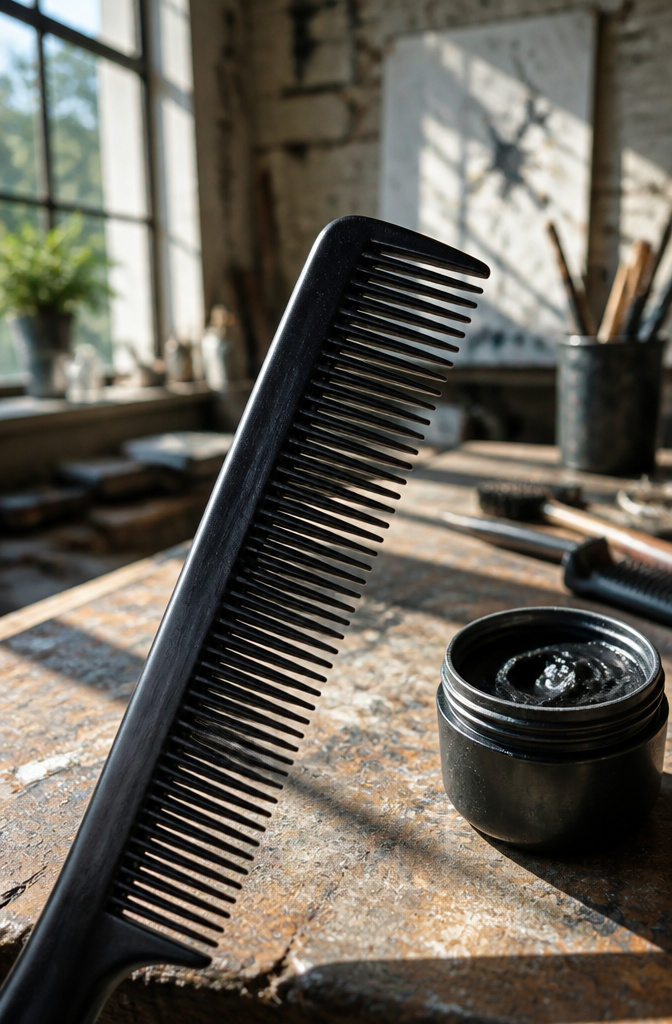 How to Comb Hair: 6 Ways to Style, Detangle, and Protect 10 Comb positioned to create spikes in hair.