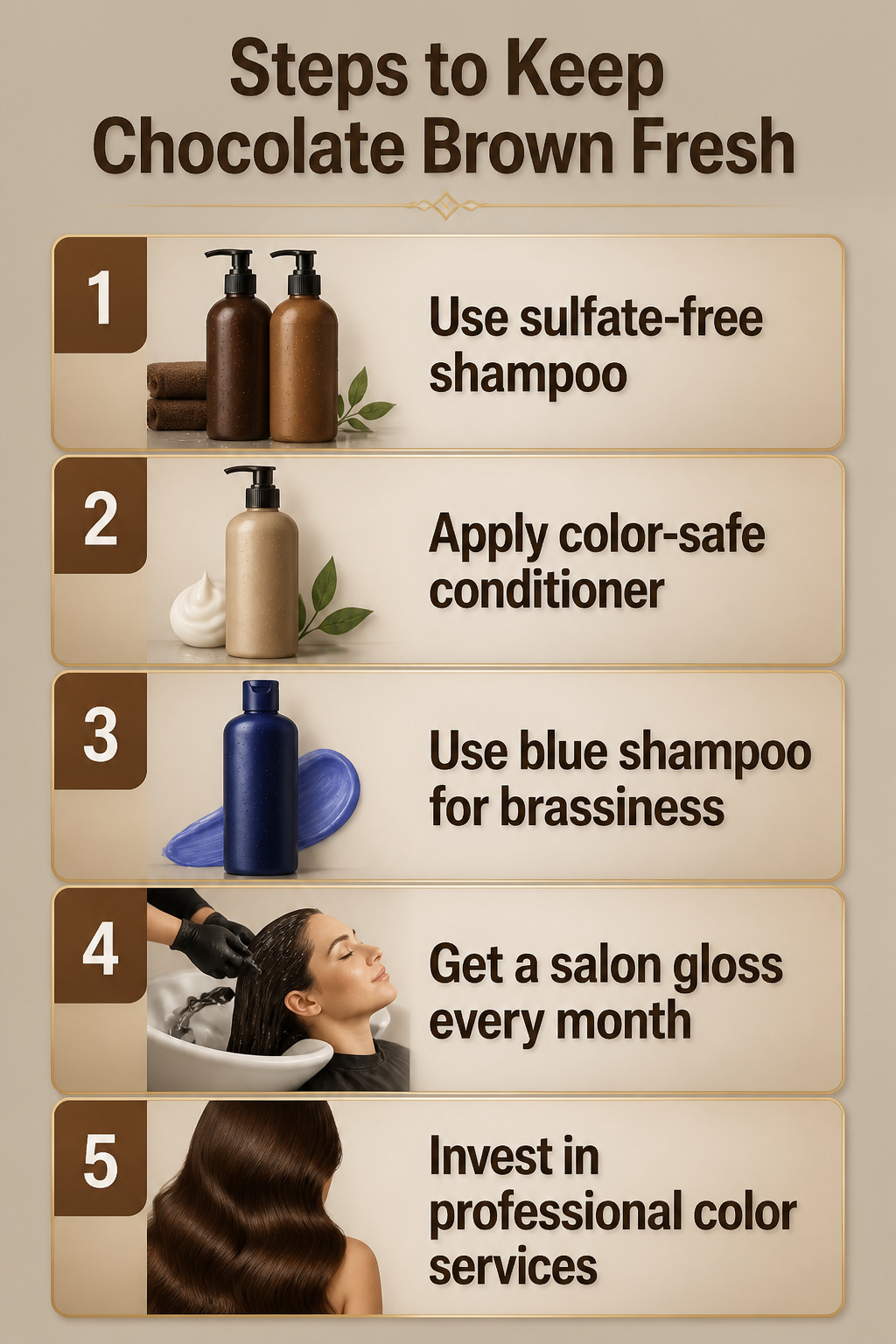 An information graphic detailing steps to keep chocolate brown fresh.
