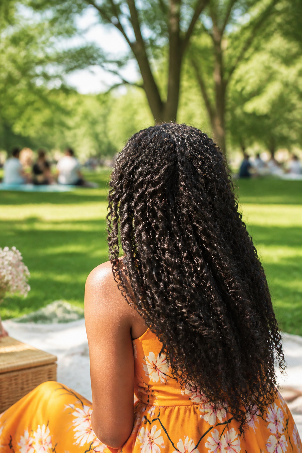 15 Crochet Braids Styles for 2026: From Box Braids to Butterfly Locs 3 Model with curly crochet braids, showcasing a mix of ringlets and waves.
