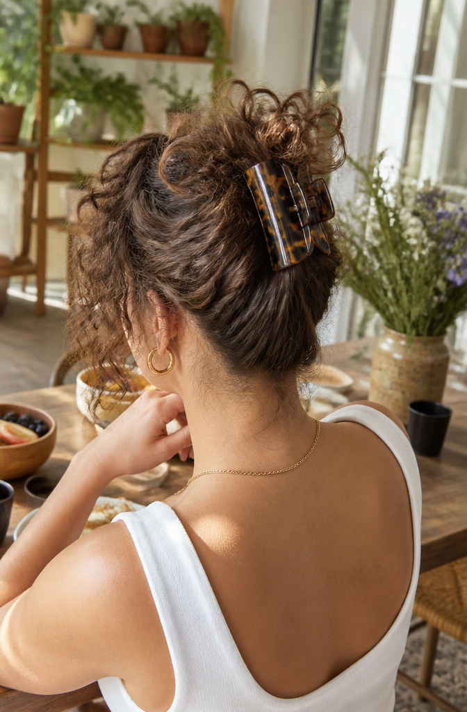 6 Cute Hair Claw Clips That Work for Every Occasion in 2026 3 The Machete Midi Heirloom Claw in a dark tortoiseshell finish.