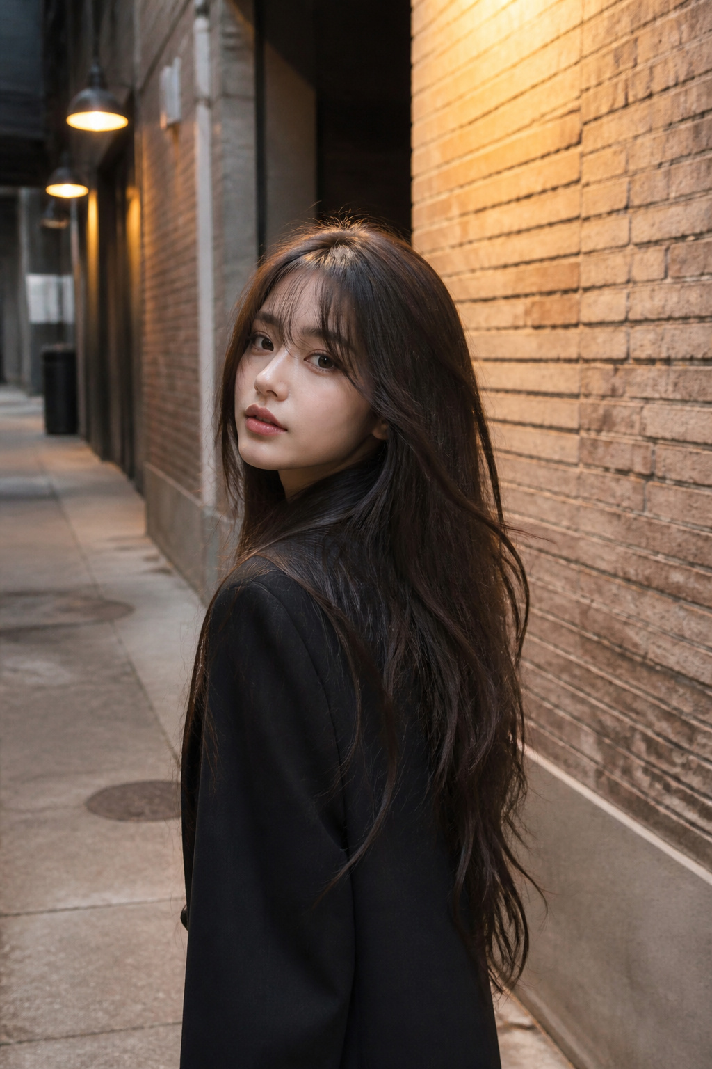 19 Trending Long Layered Hair with Bangs Styles for 2026 3 Model with very long dark layered hair and see-through bangs.