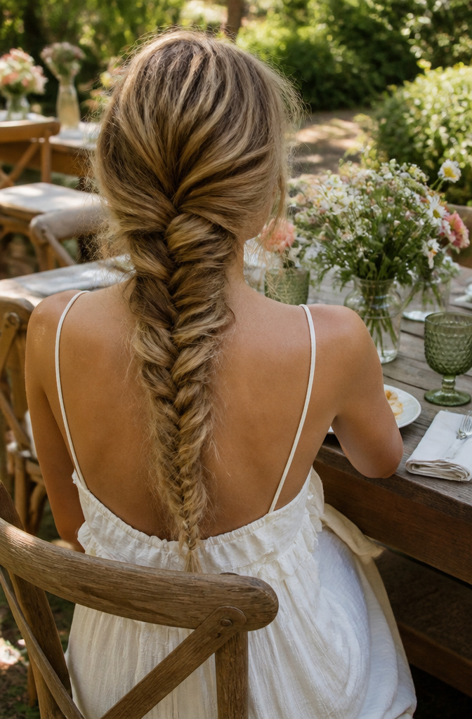 15 Quick Braided Hairstyles You Can Do in Minutes for 2026 4 Woman with tousled hair styled in a messy fishtail braid.
