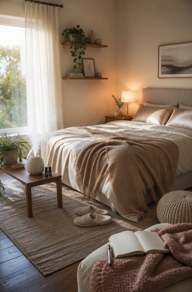 How to Grow Your Hair Faster: 7 Steps Backed by Research 6 Person sleeping peacefully on a bed with soft bedding.